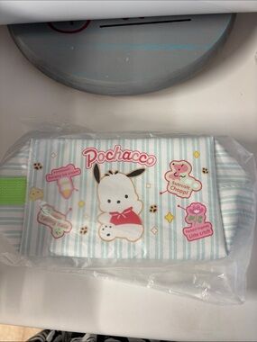 Pochacco Kids Stripe Pouch in Light Blue